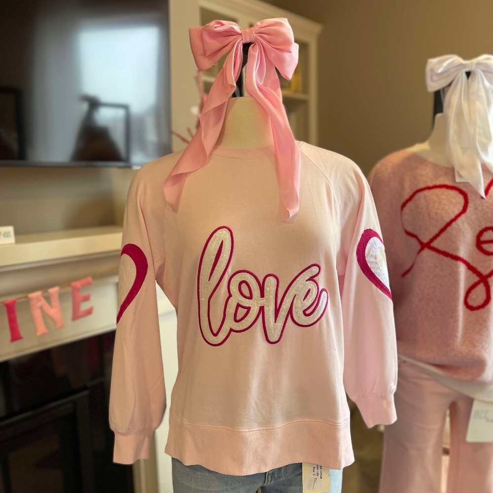 NWT Katie Sweatshirt by Mary Square Love embellishment